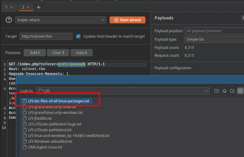 LFI Enumeration